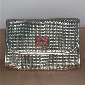 Lilly Pulitzer spring fling gold clutch